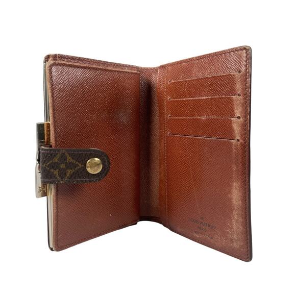 Authentic Louis Vuitton Monogram French Kiss Lock Coin Purse Wallet - Picture 9 of 14